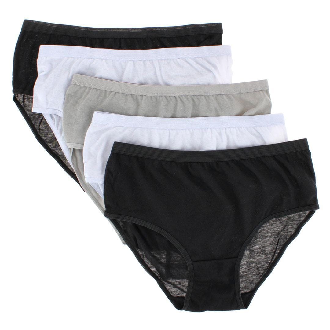 CTM® Women's Assorted Cotton Briefs (5 Pack)