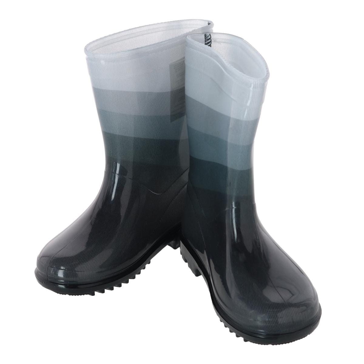 Wootie Toddler Kids' Stripe Waterproof Rain Boots - Gray