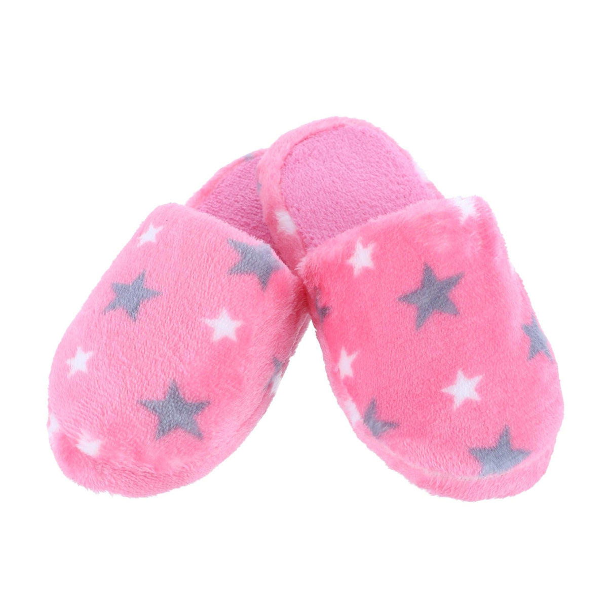 CTM® Girl's Night Star Slip On Slippers - Pink