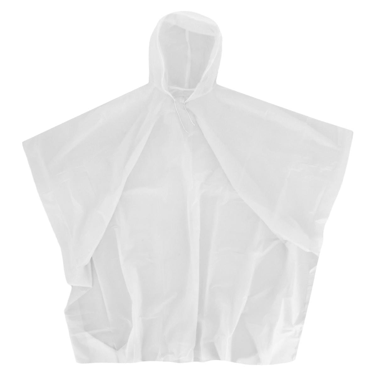 CTM® Adult Reusable Waterproof Long Rain Poncho - Clear
