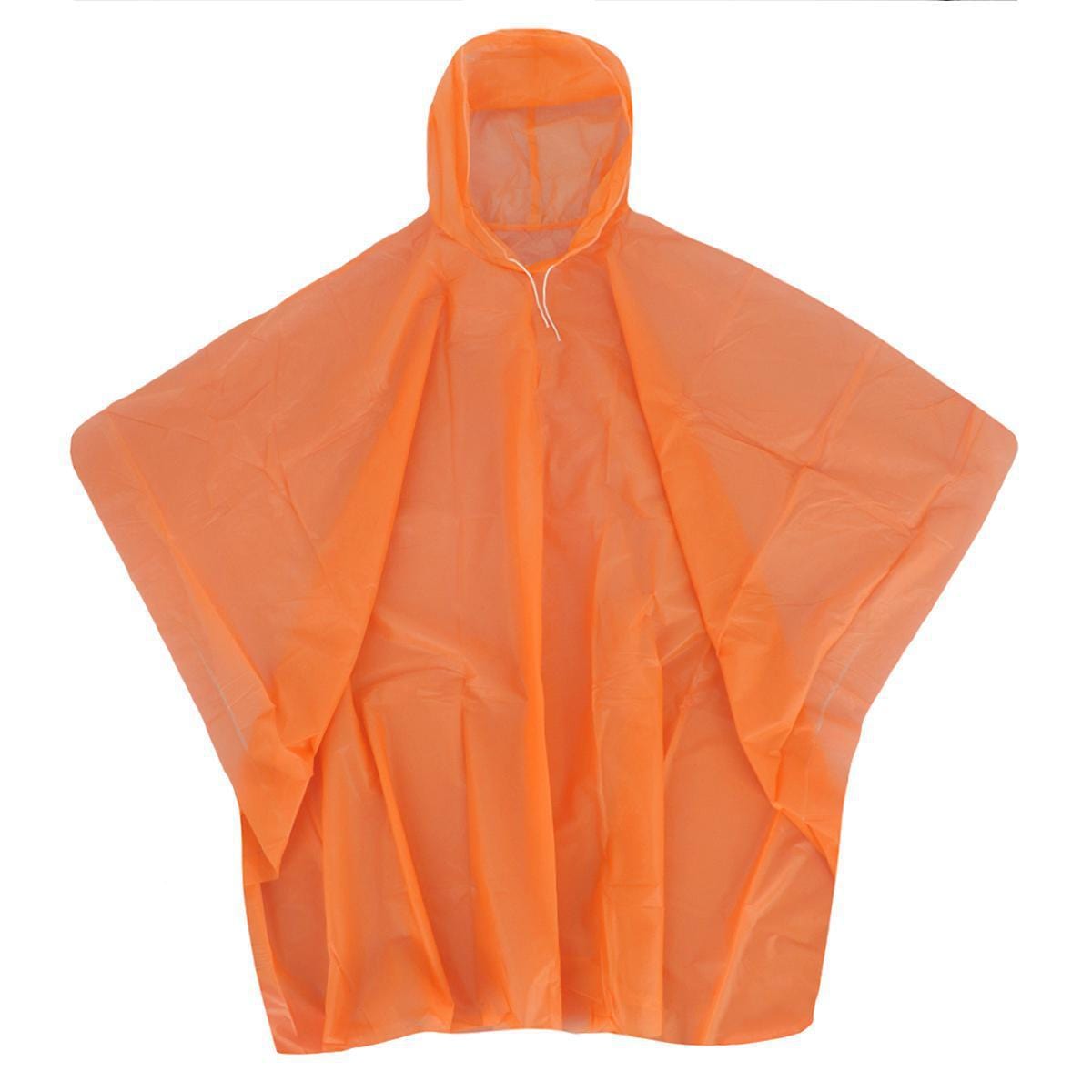 CTM® Adult Reusable Waterproof Long Rain Poncho - Orange