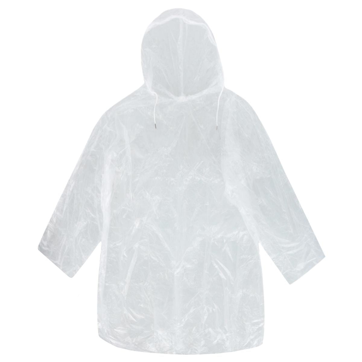 CTM® Kids' Clear Rain Poncho with Stringed Hood - Kids' Clear Rain Poncho with Stringed Hood