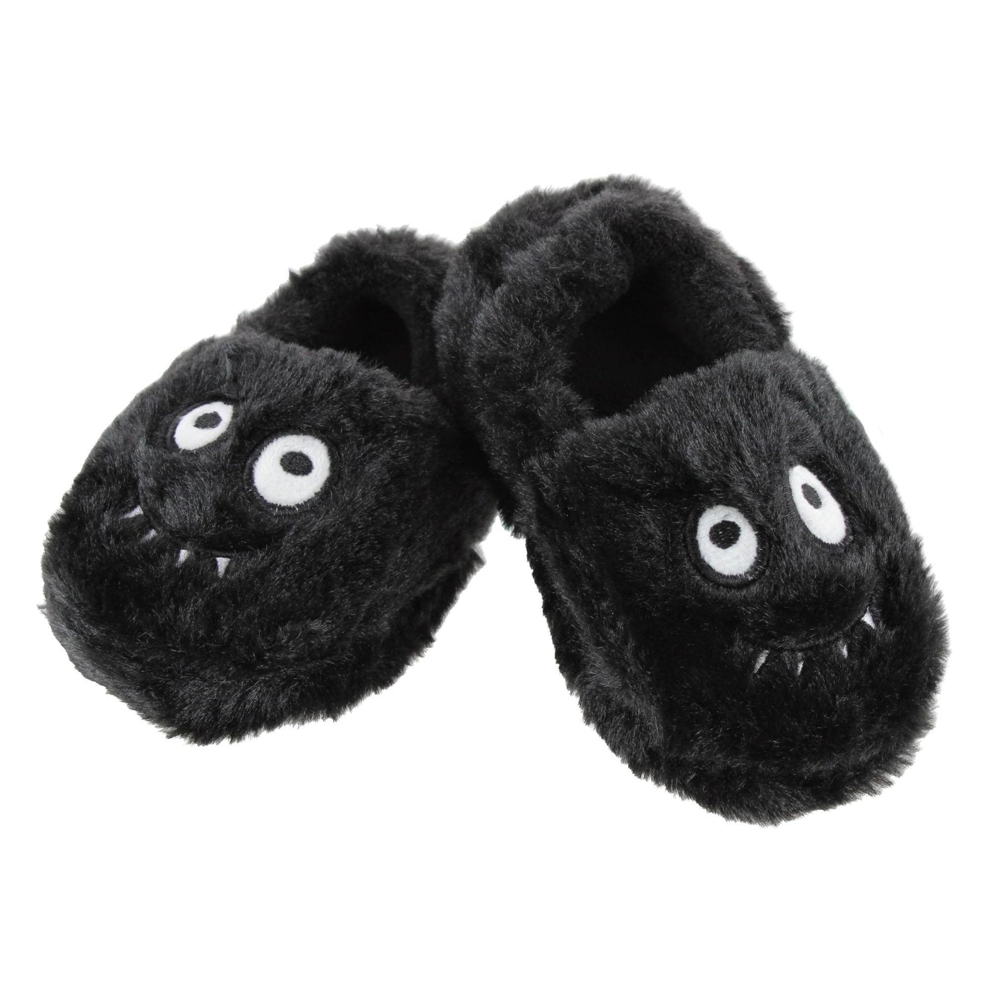 CTM® Toddler's Monster Fuzzy Assorted Slippers - Black