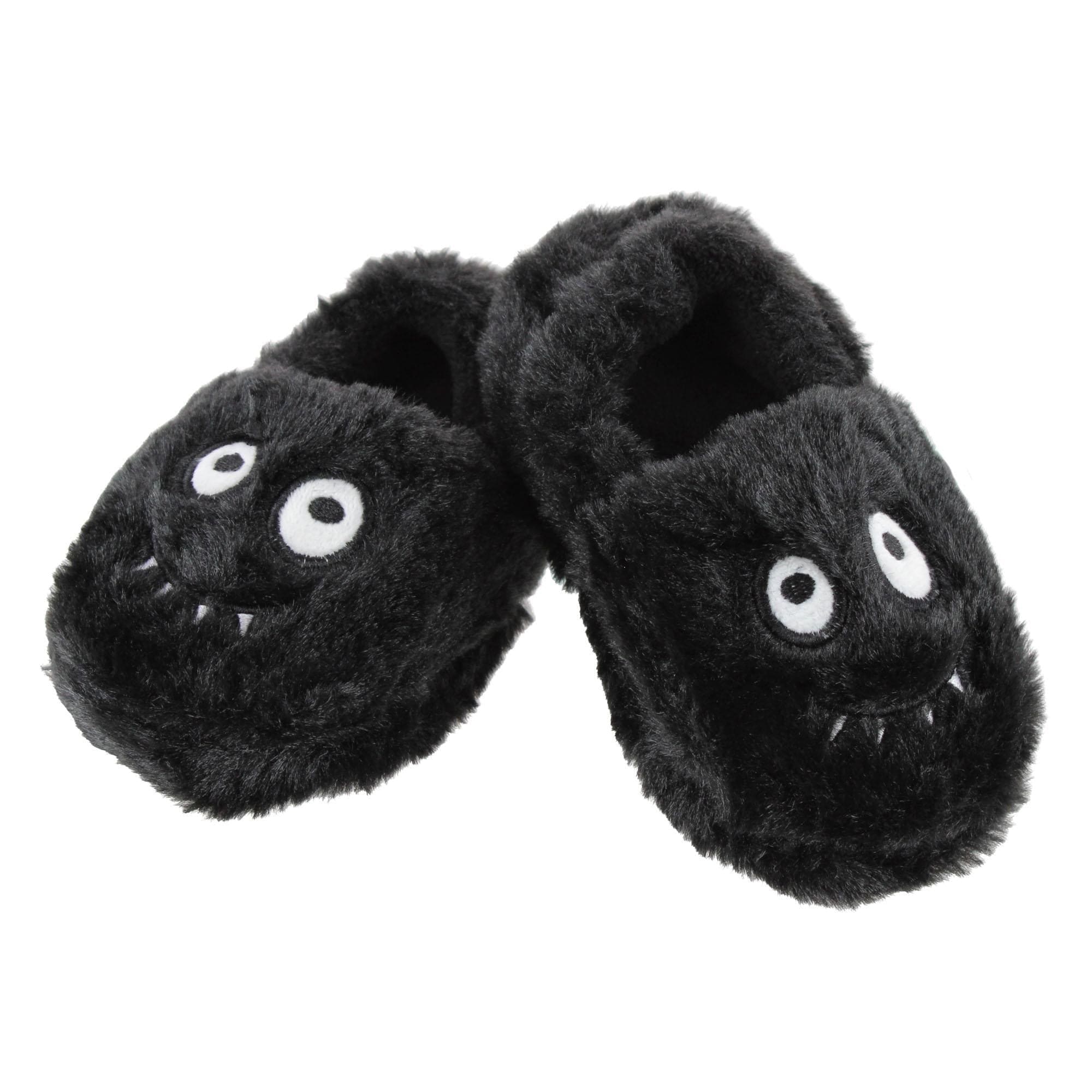 CTM® Toddler's Monster Fuzzy Assorted Slippers - Black