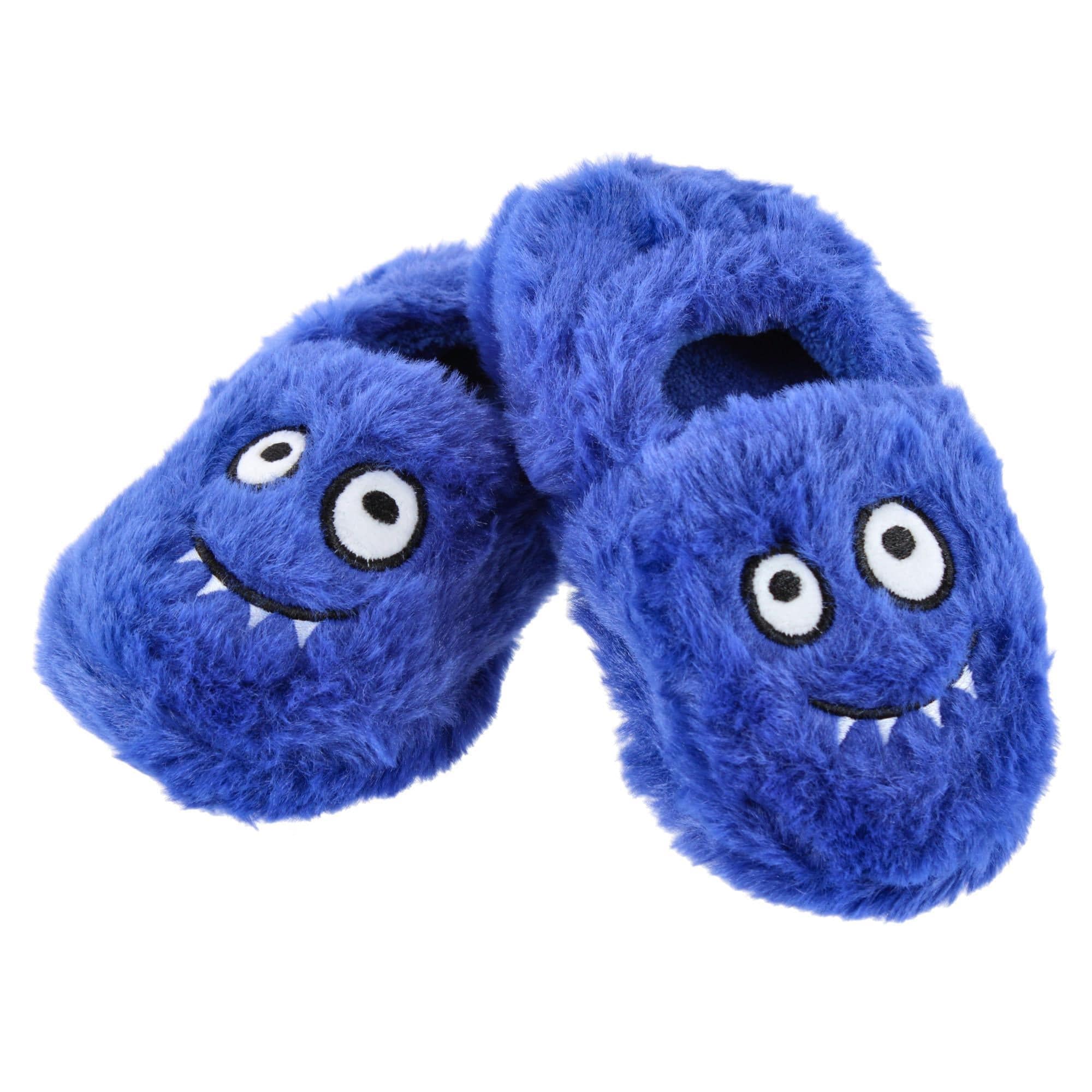 CTM® Toddler's Monster Fuzzy Assorted Slippers - Blue