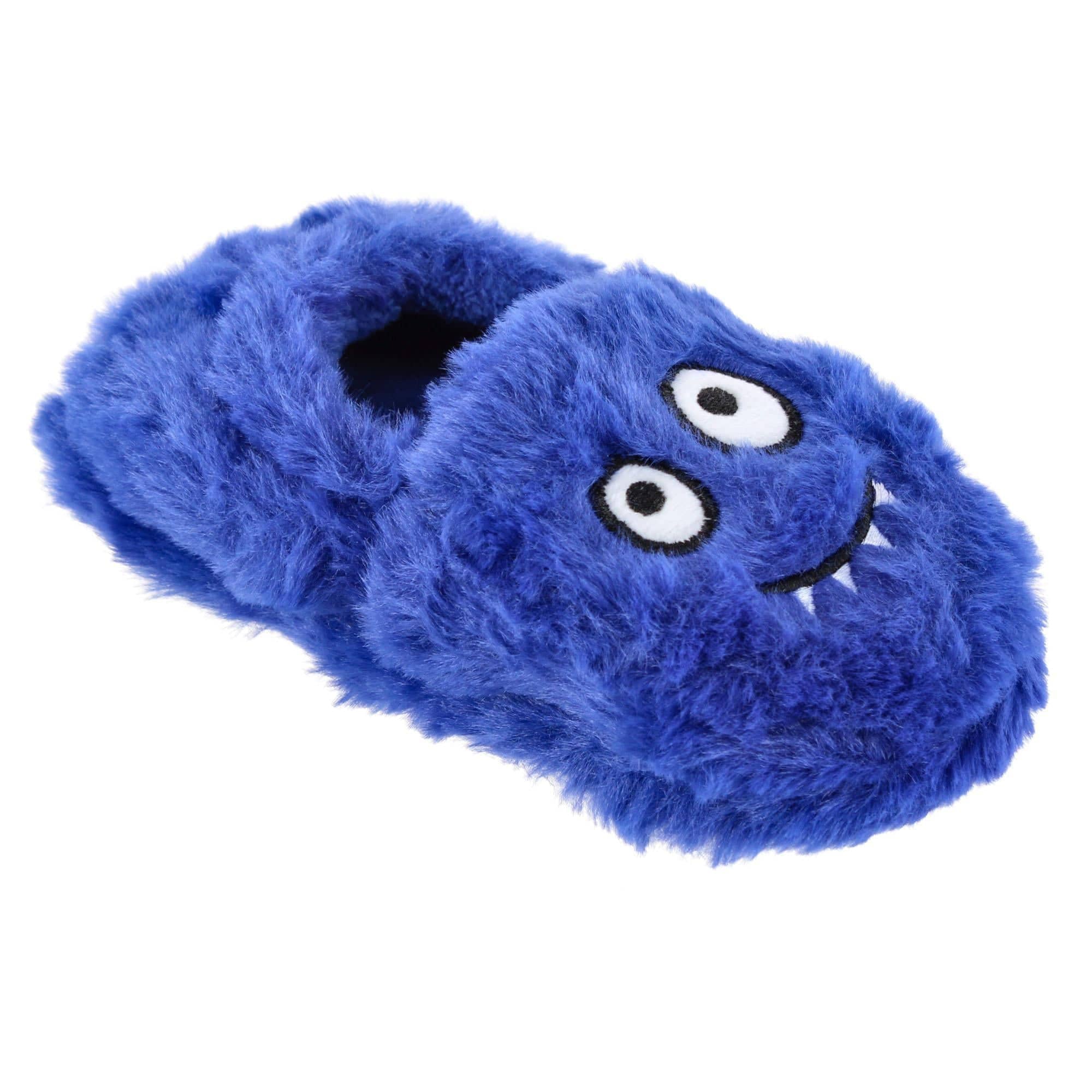 CTM® Toddler's Monster Fuzzy Assorted Slippers - Blue