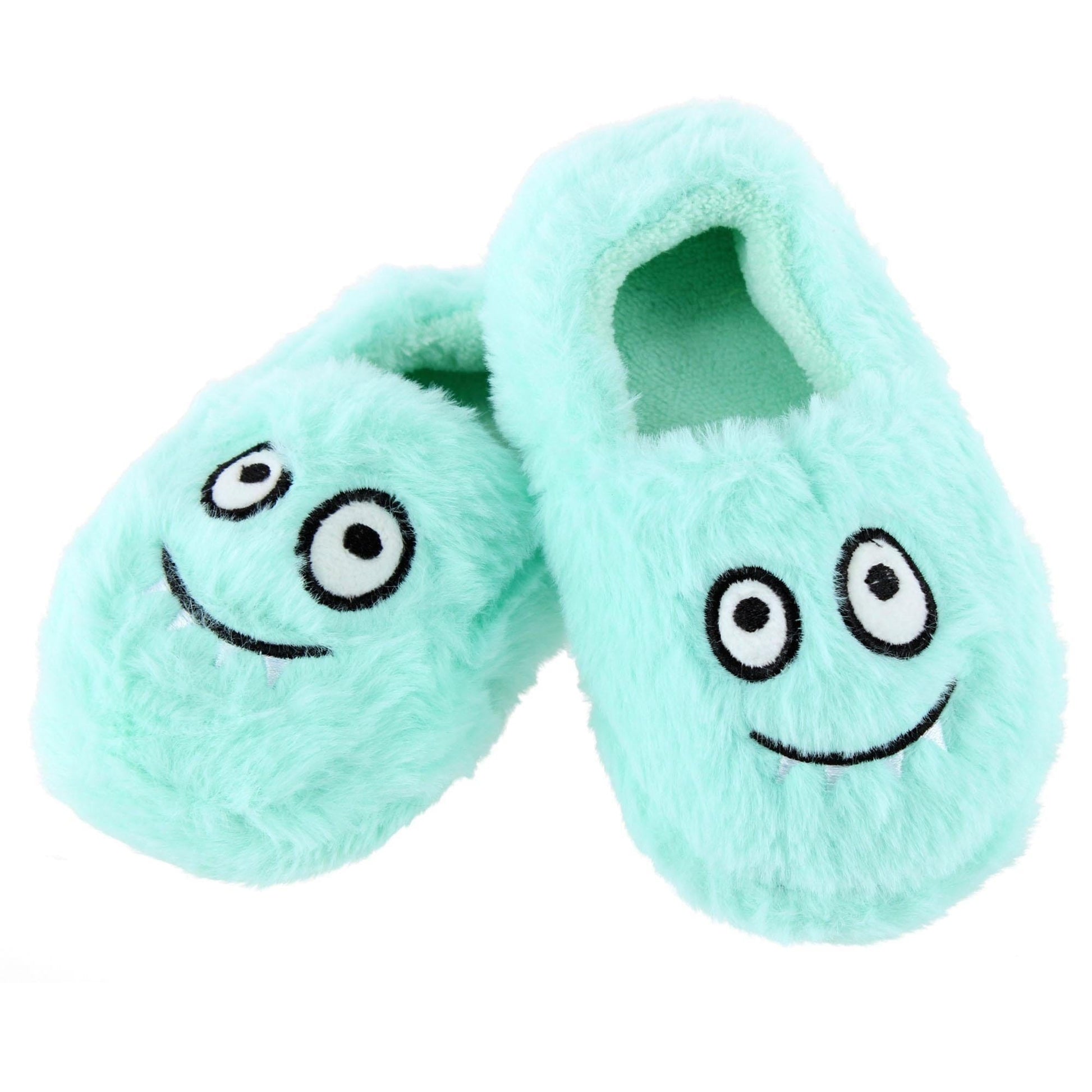 CTM® Toddler's Monster Fuzzy Assorted Slippers - Mint