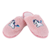 Girl's Fuzzy Unicorn Slide Slippers