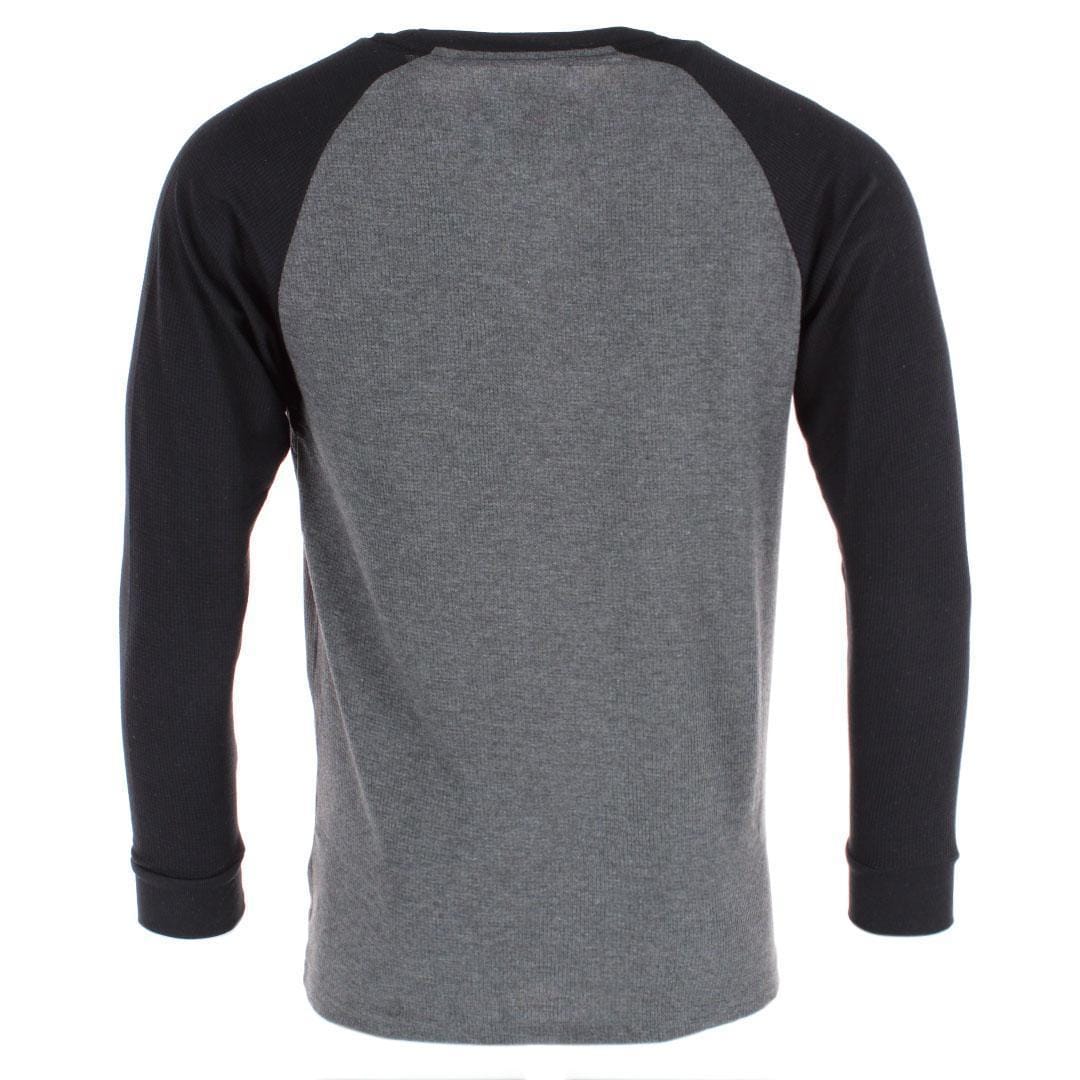 CTM® Men's Thermal Underwear Raglan Sleeve Shirt - Black