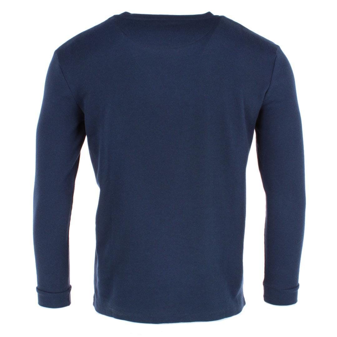 CTM® Men's Henley Thermal Underwear Shirt - Navy