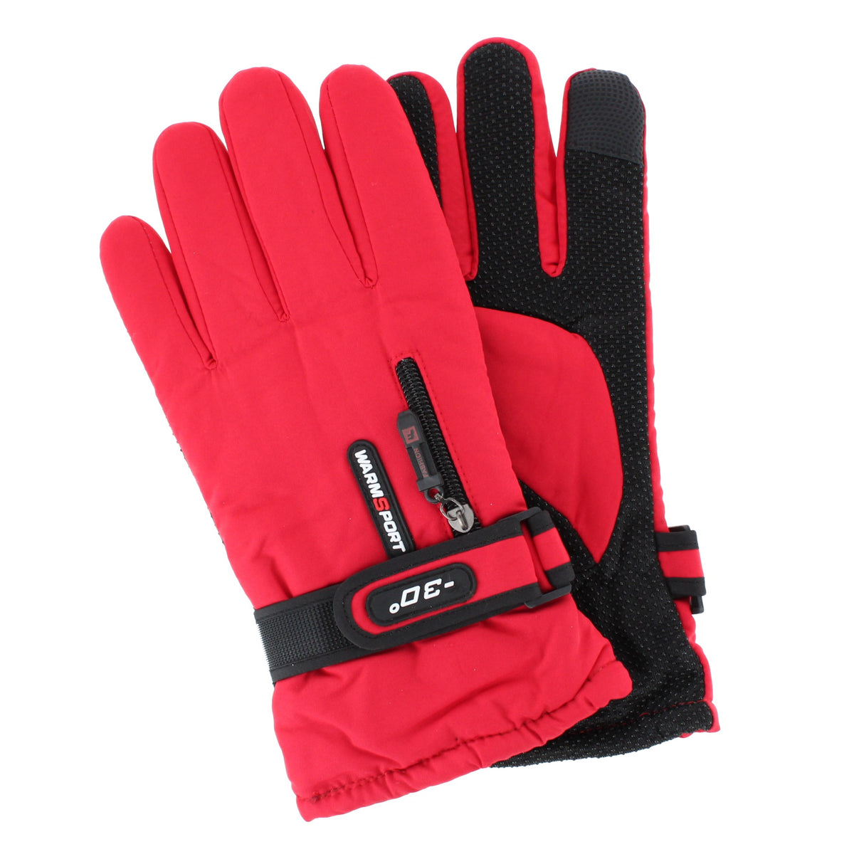 Women's Lined Winter Gloves with Zipper Pocket