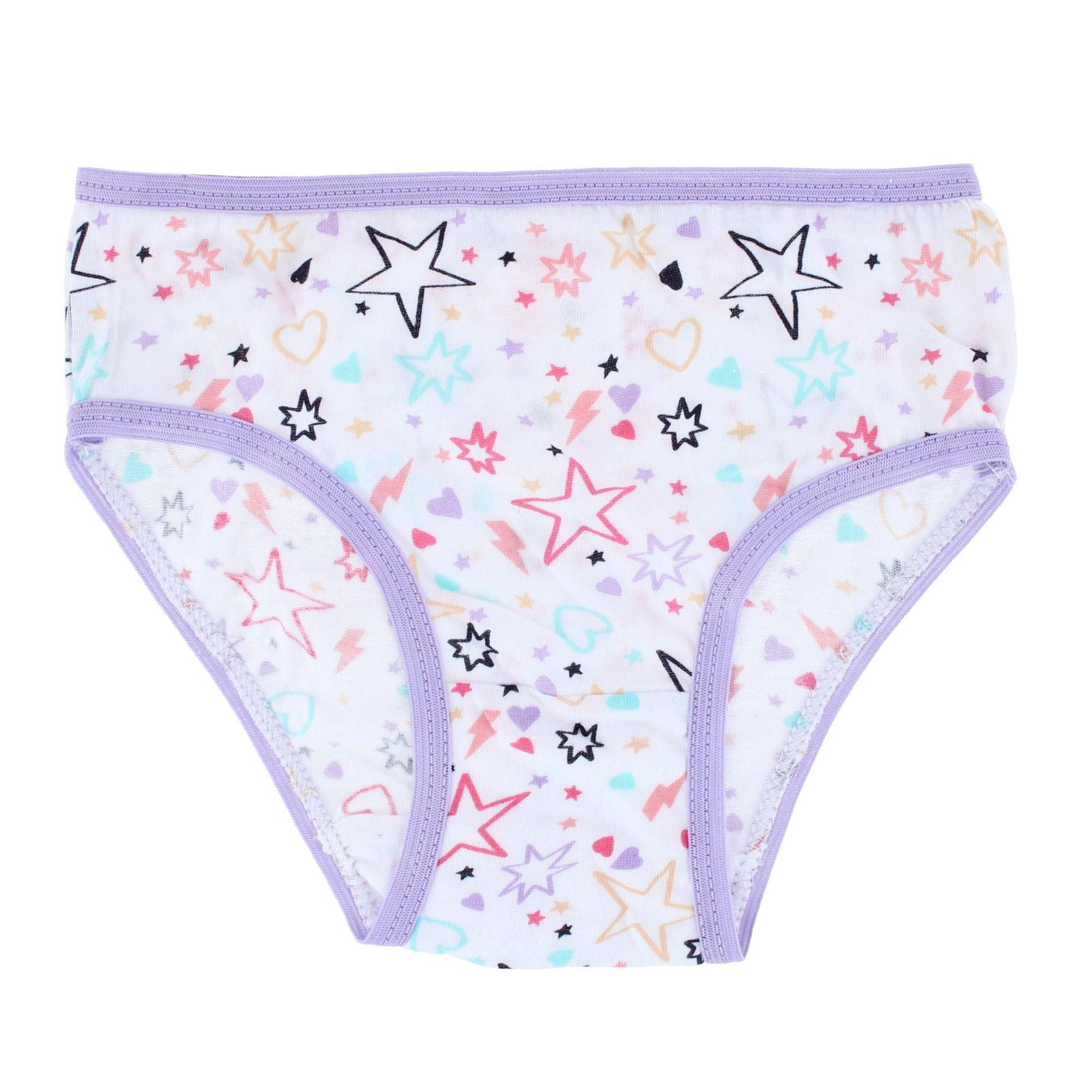 CTM® Girl's Unicorn Assorted Cotton Briefs Underwear (7 Pack) - Multicolor