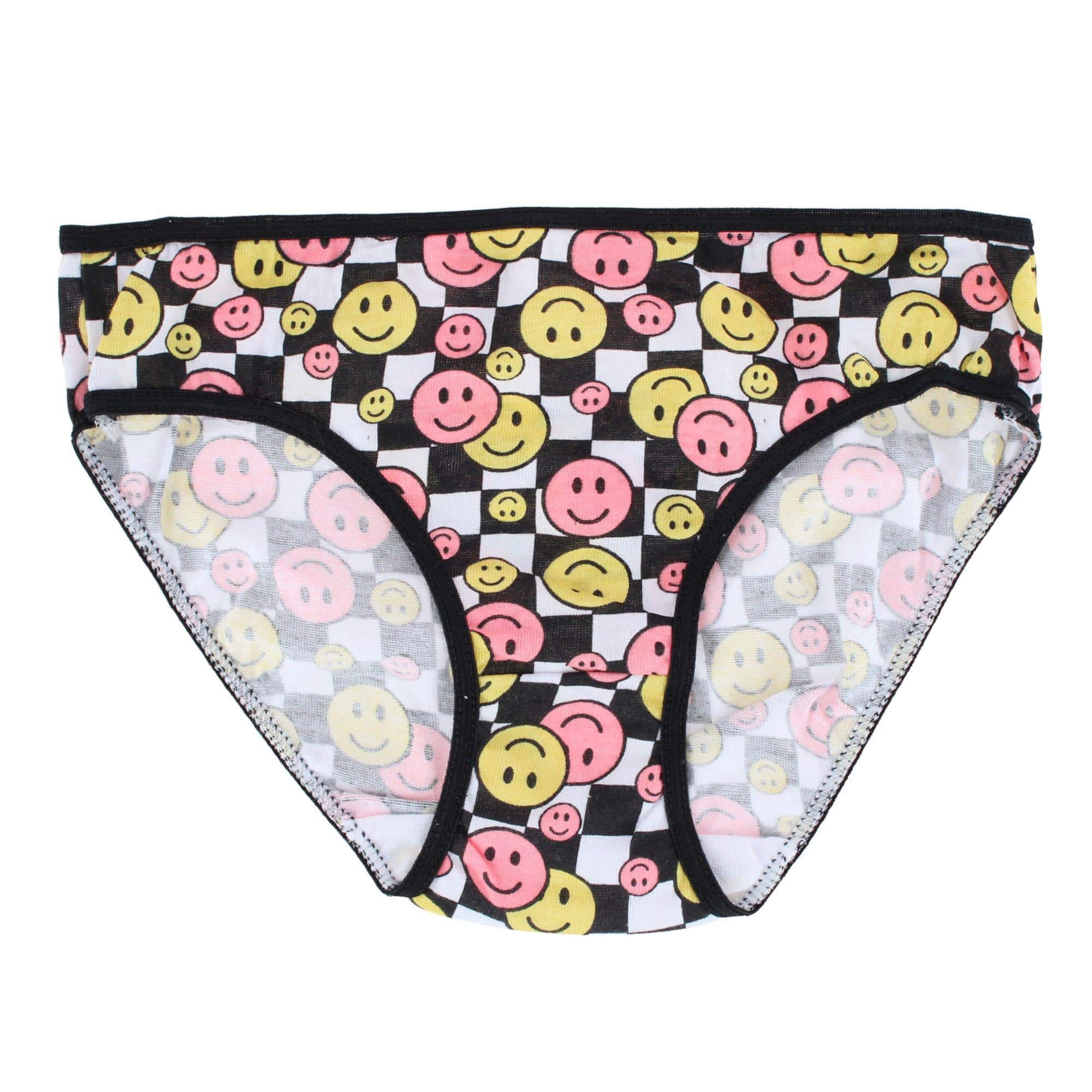 CTM® Girl's Good Vibes Cotton Briefs Underwear (6 Pack) - Multicolor
