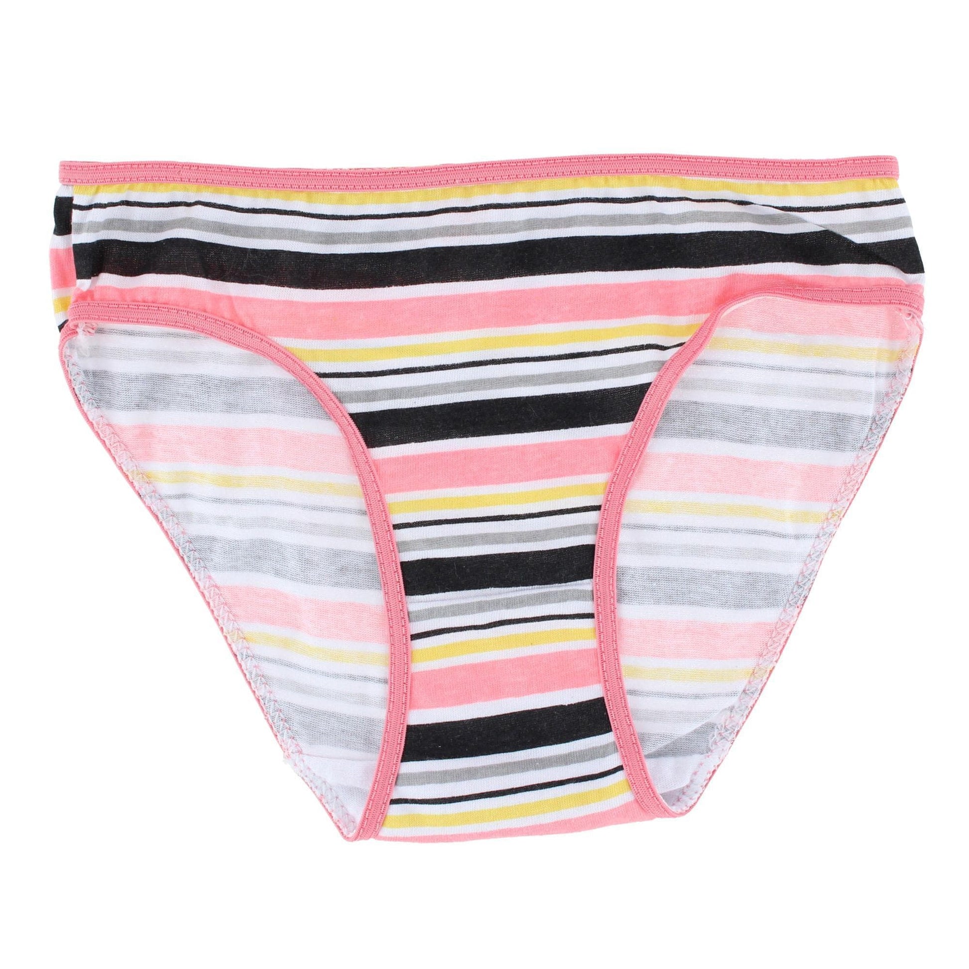 CTM® Girl's Good Vibes Cotton Briefs Underwear (6 Pack) - Multicolor