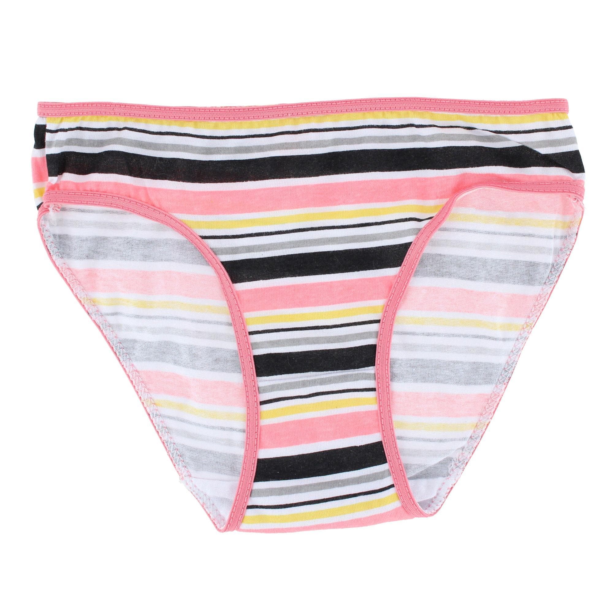 CTM® Girl's Good Vibes Cotton Briefs Underwear (6 Pack) - Multicolor