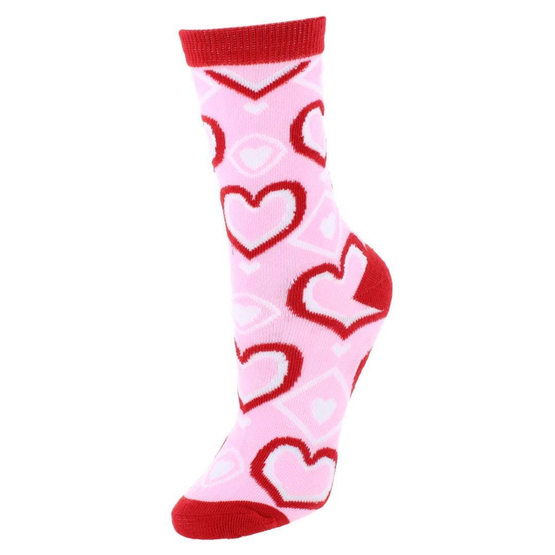 CTM® Women's Valentine's Day Adorable Crew Socks (3 Pair Pack) - Multiple