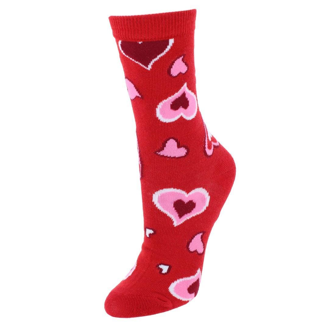 CTM® Women's Valentine's Day Adorable Crew Socks (3 Pair Pack) - Multiple