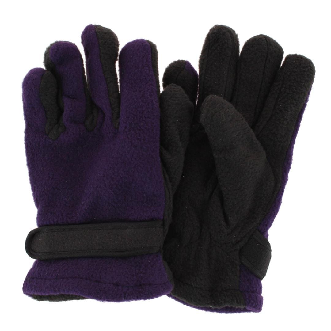 CTM® Kids' 5-13 Insulated Fleece Winter Glove - Purple