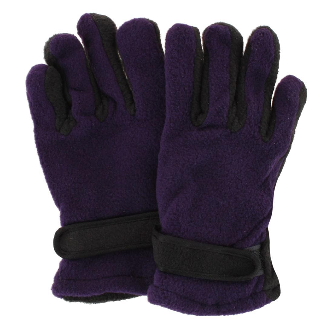 CTM® Kids' 5-13 Insulated Fleece Winter Glove - Purple