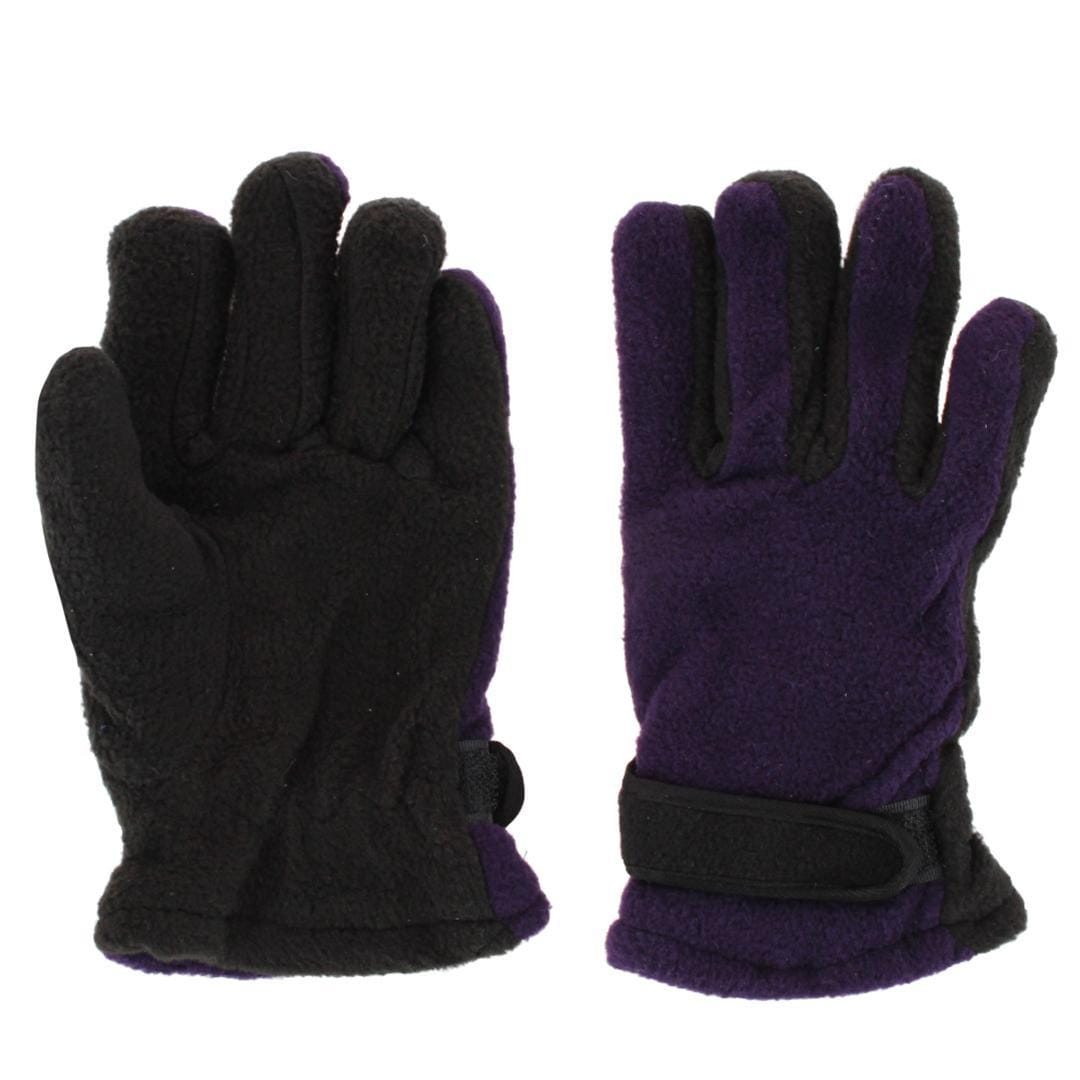 CTM® Kids' 5-13 Insulated Fleece Winter Glove - Purple