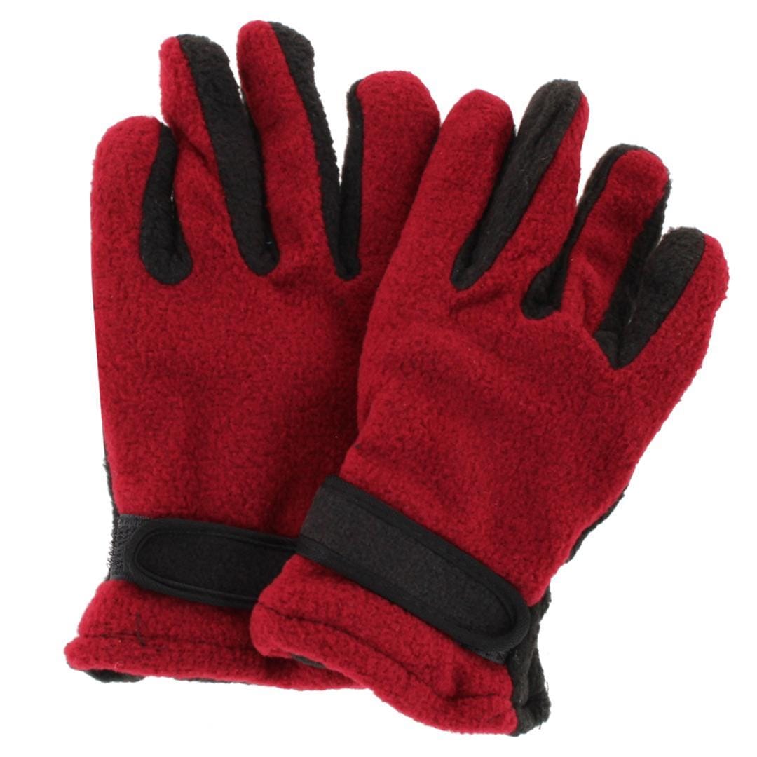 CTM® Kids' 5-13 Insulated Fleece Winter Glove - Red
