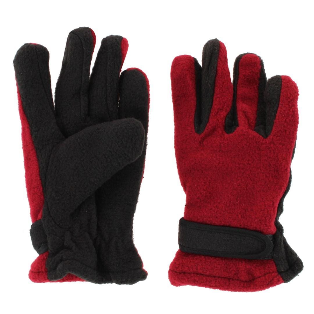 CTM® Kids' 5-13 Insulated Fleece Winter Glove - Red