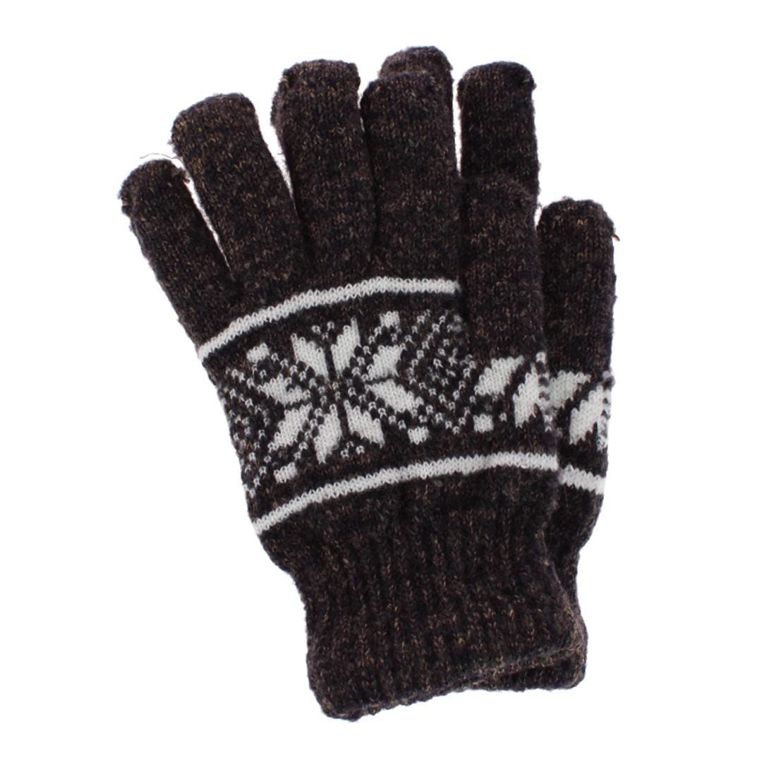 CTM® Men's Snowflake Pattern Knit Winter Gloves