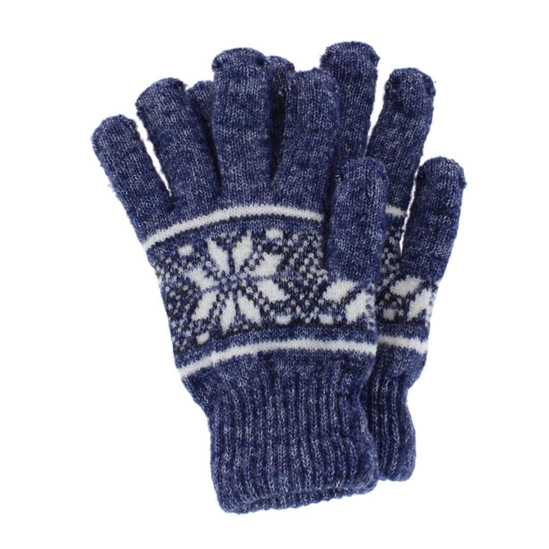 CTM® Men's Snowflake Pattern Knit Winter Gloves