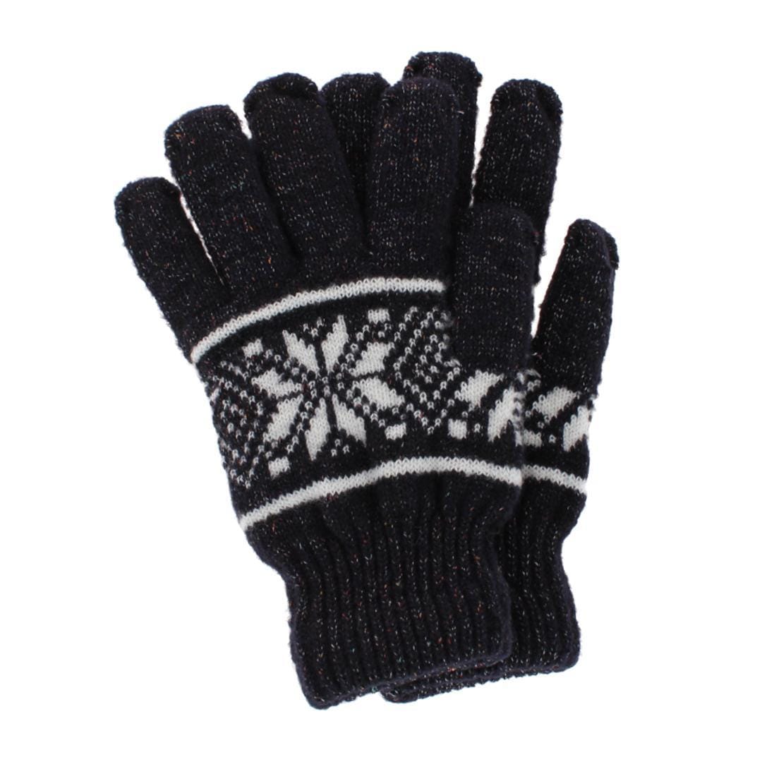 CTM® Men's Snowflake Pattern Knit Winter Gloves - Men's Snowflake Pattern Knit Winter Gloves