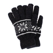 Men's Snowflake Pattern Knit Winter Gloves