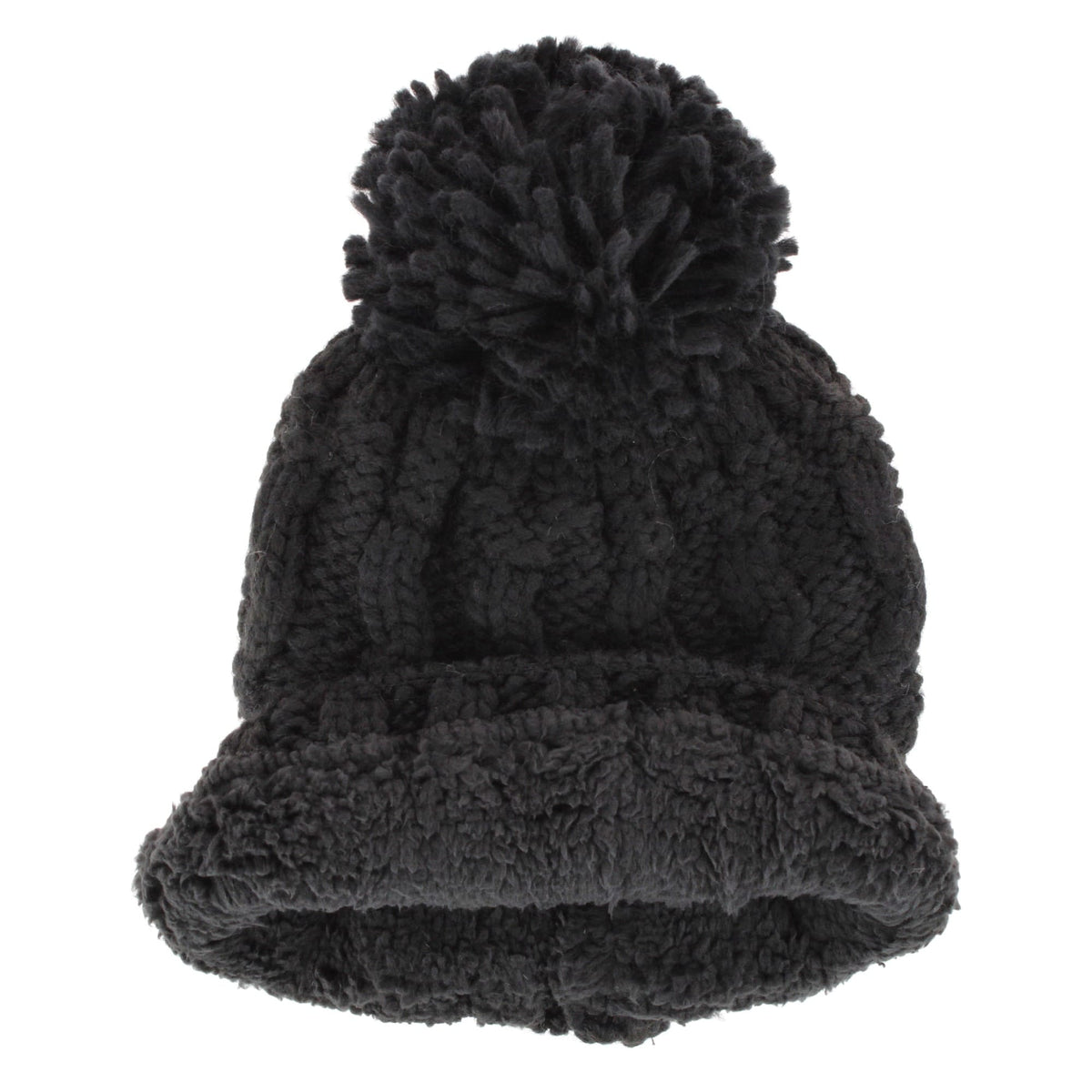 Angela & William Women's Wool Blend Beanie and Scarf Set - Black