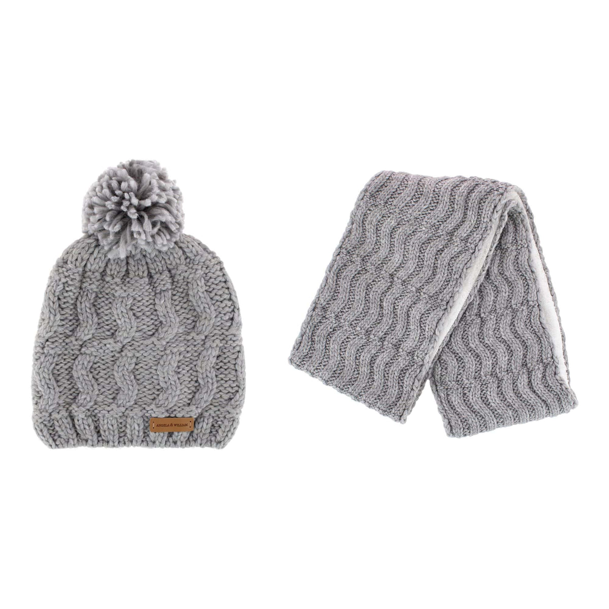Angela & William Women's Wool Blend Beanie and Scarf Set