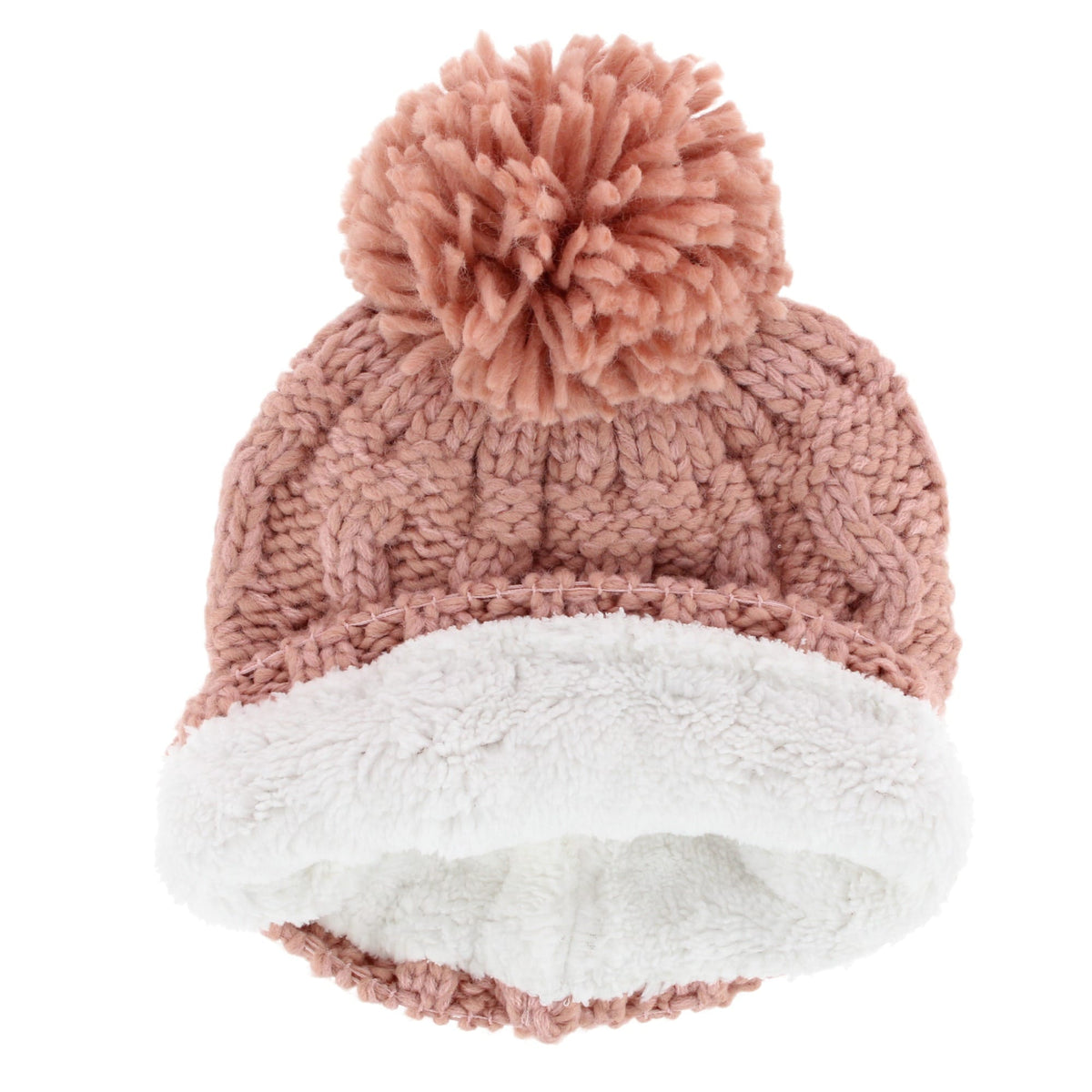Angela & William Women's Wool Blend Beanie and Scarf Set - Pink