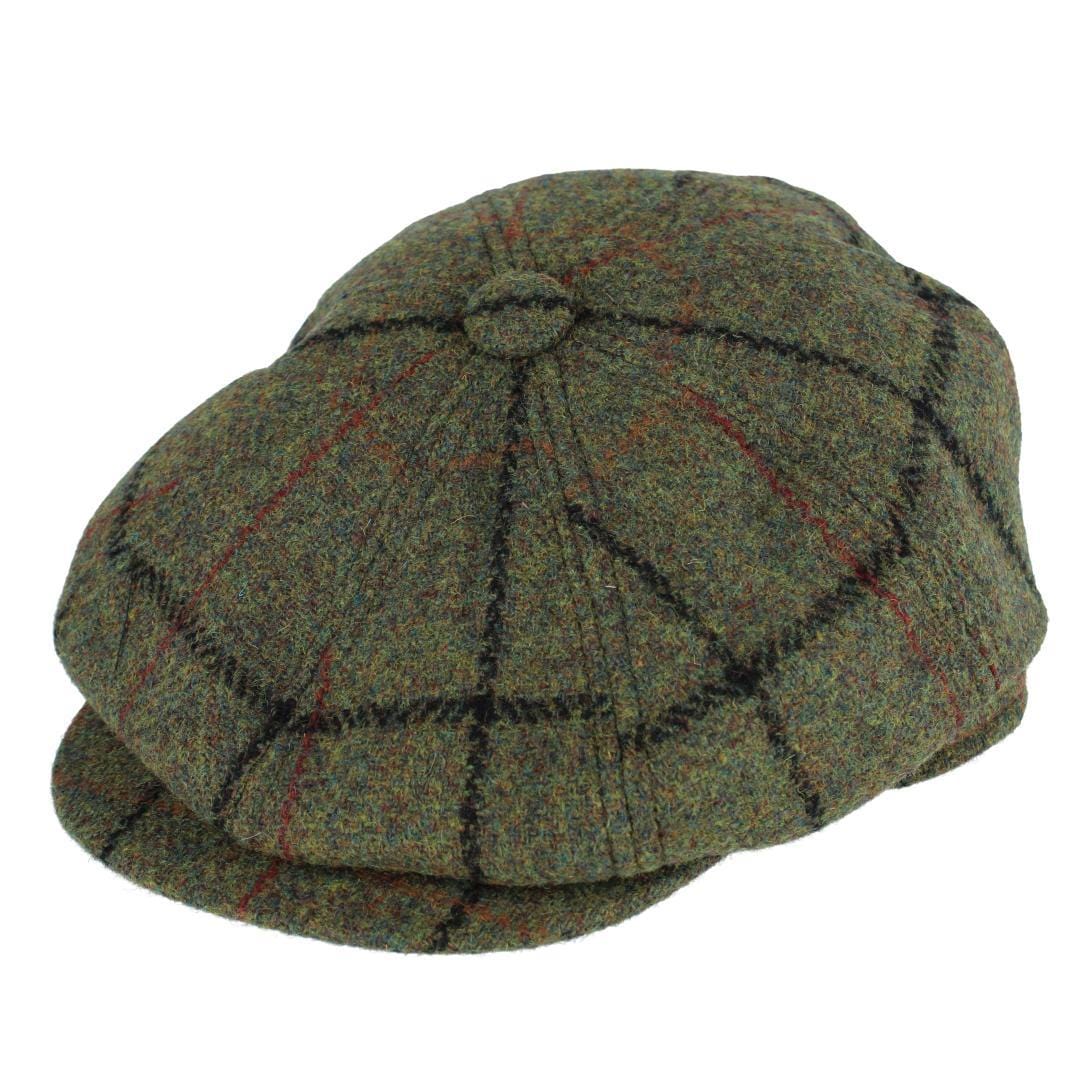 Epoch Hats Company Men's Berteil Wool Tweed Newsboy Cap - Green