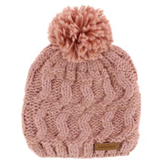 Women's Wool Blend Sherpa Lined Winter Beanie with Pom