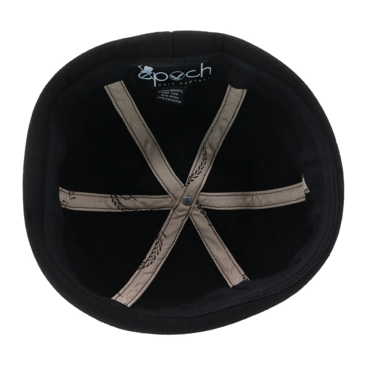 Epoch Hats Company Men's Rolled Cuff  Fisherman Wool Winter Cap - Black