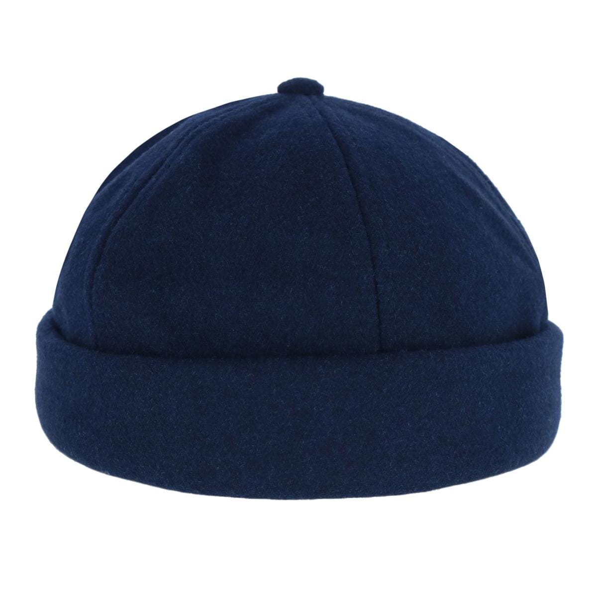 Epoch Hats Company Men's Rolled Cuff  Fisherman Wool Winter Cap - Navy