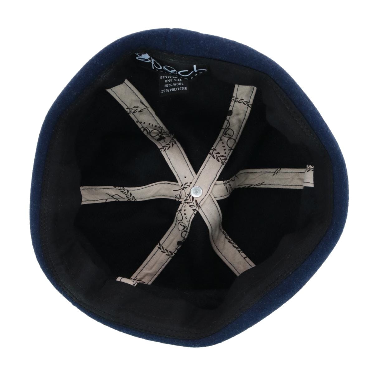 Epoch Hats Company Men's Rolled Cuff  Fisherman Wool Winter Cap - Navy