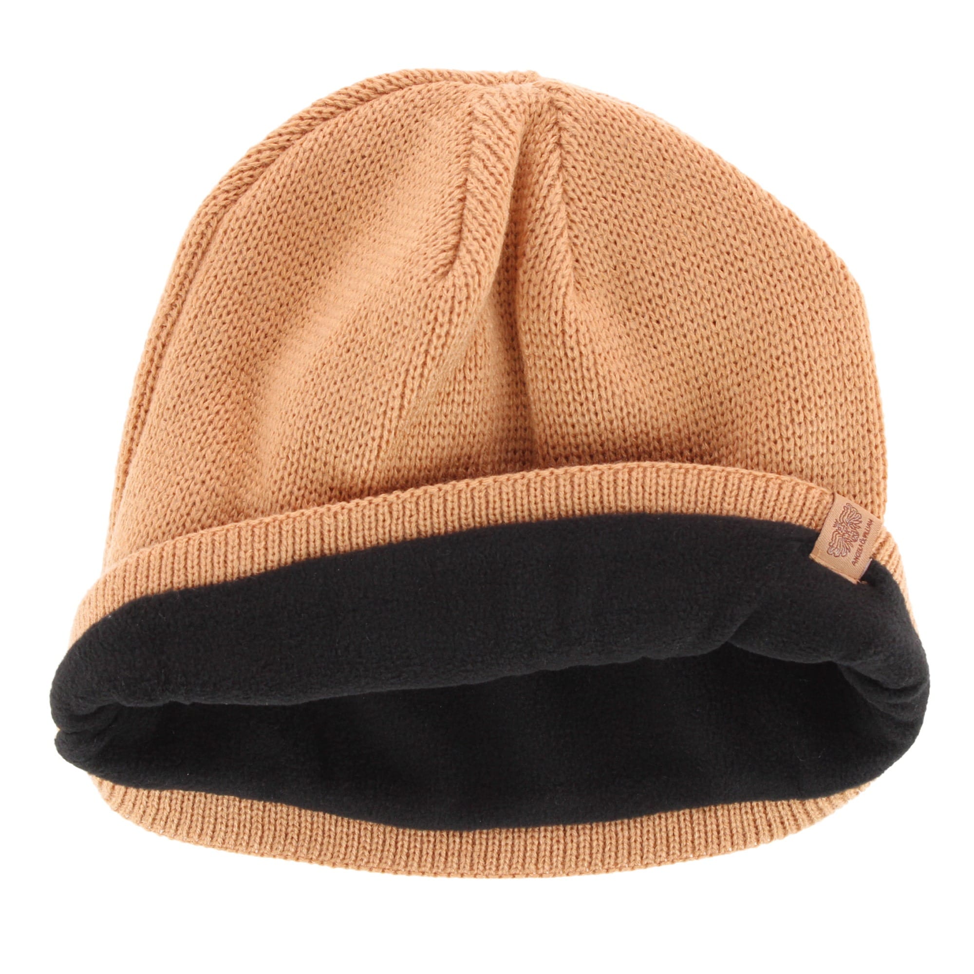 Angela & William Men's Knit Winter Beanie with Thermal Reflective Lining - Beige