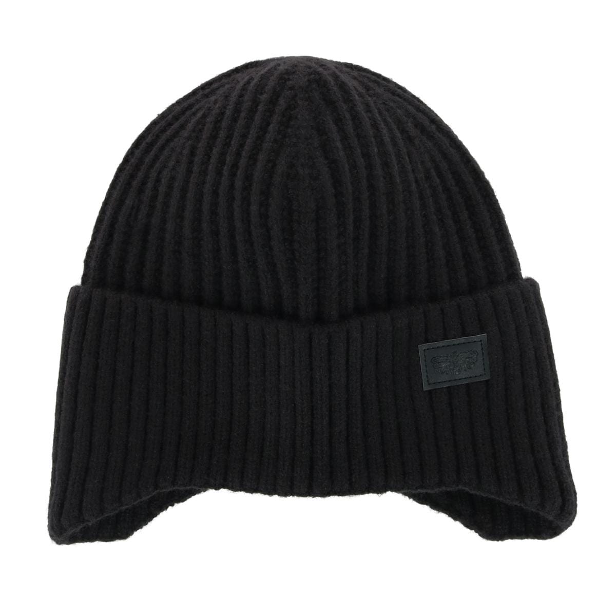 Angela & William Men's Sherpa Lined Cable Knit Winter Beanie with Ear Flap - Black