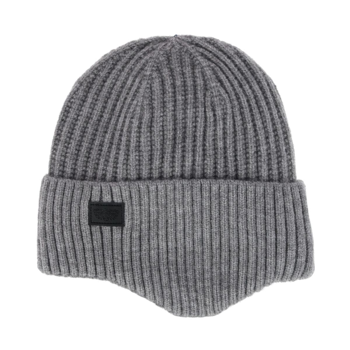 Angela & William Men's Sherpa Lined Cable Knit Winter Beanie with Ear Flap - Ash Gray