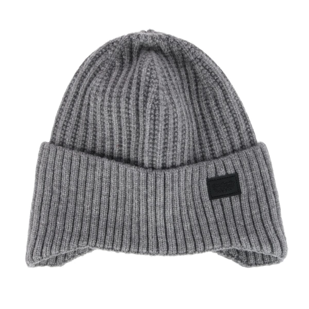 Angela & William Men's Sherpa Lined Cable Knit Winter Beanie with Ear Flap - Ash Gray