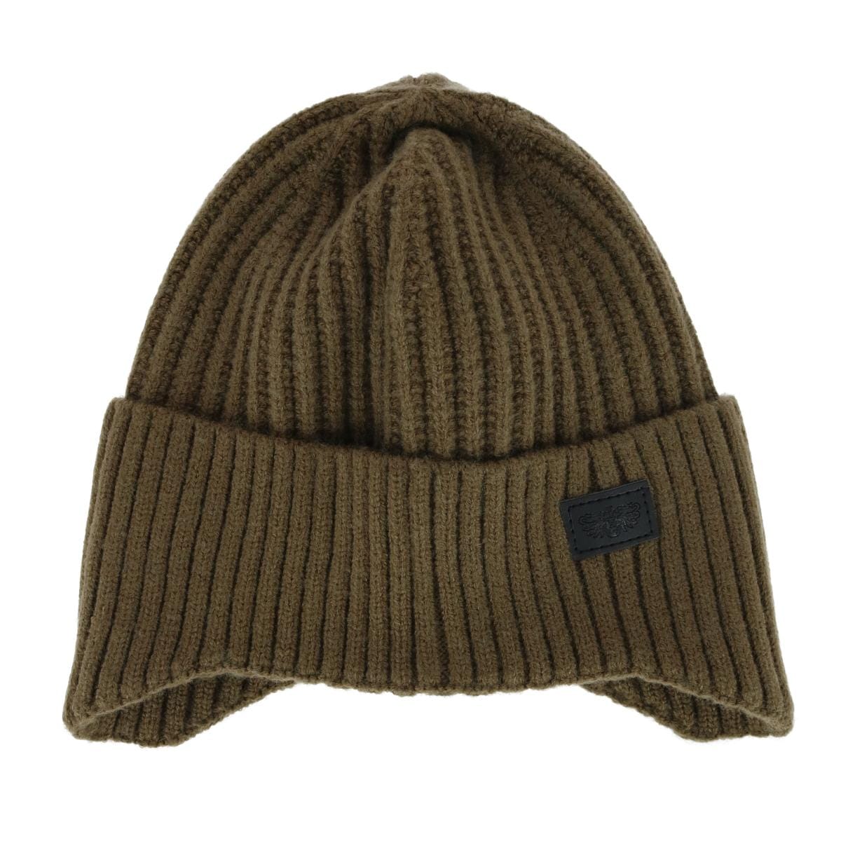 Angela & William Men's Sherpa Lined Cable Knit Winter Beanie with Ear Flap - Olive