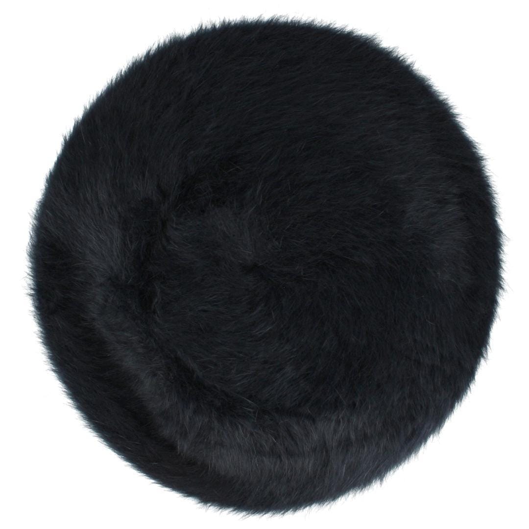 Angela & William Women's Soft Angora Beret Cap - Black