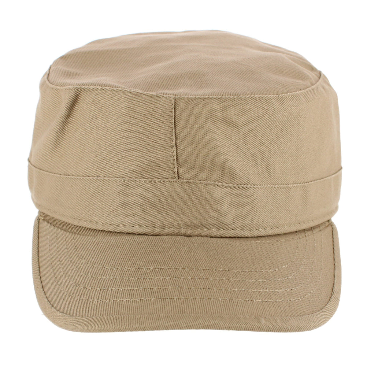 CTM® Unisex Cotton Army Cadet Hat - Khaki