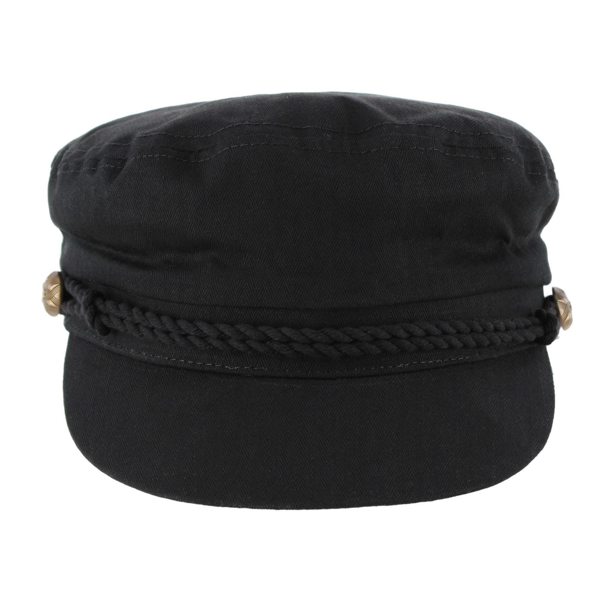 Epoch Hats Company Unisex Cotton Greek Fisherman Hat with Braided Band - Black