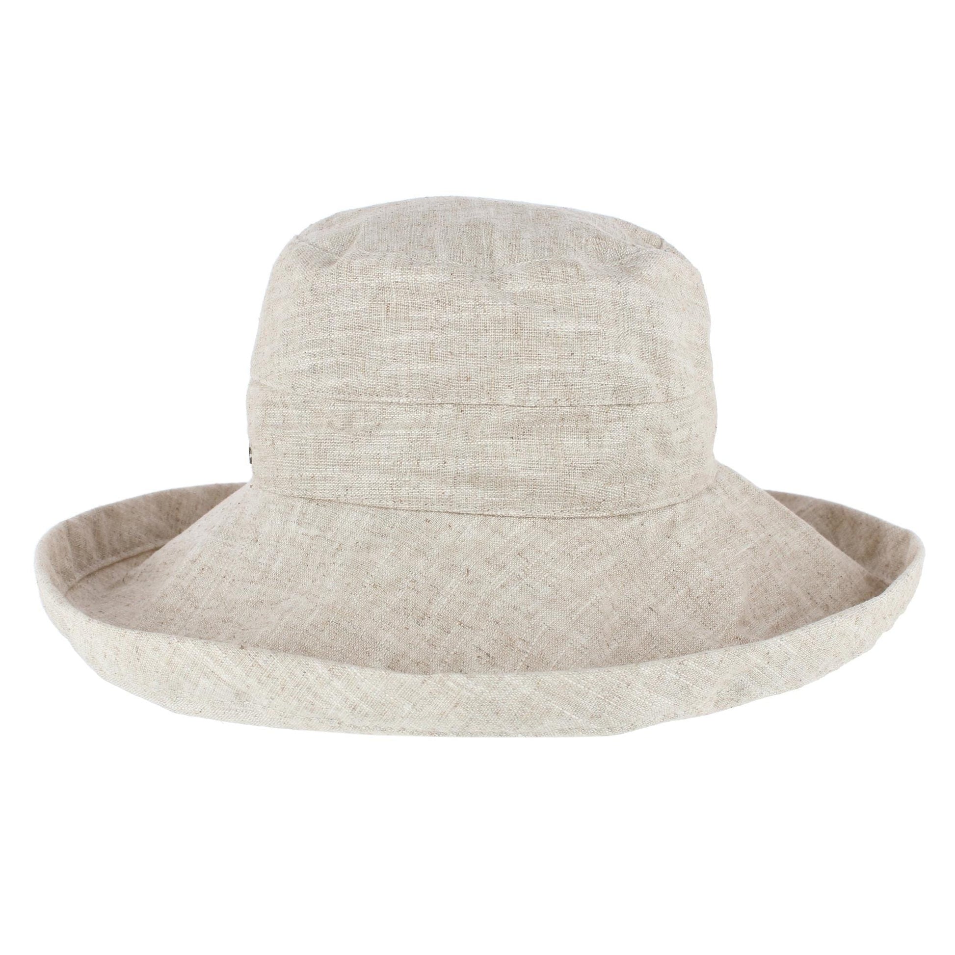 Angela & William Women's Canvas Summer Cloche Bucket Hat - Beige