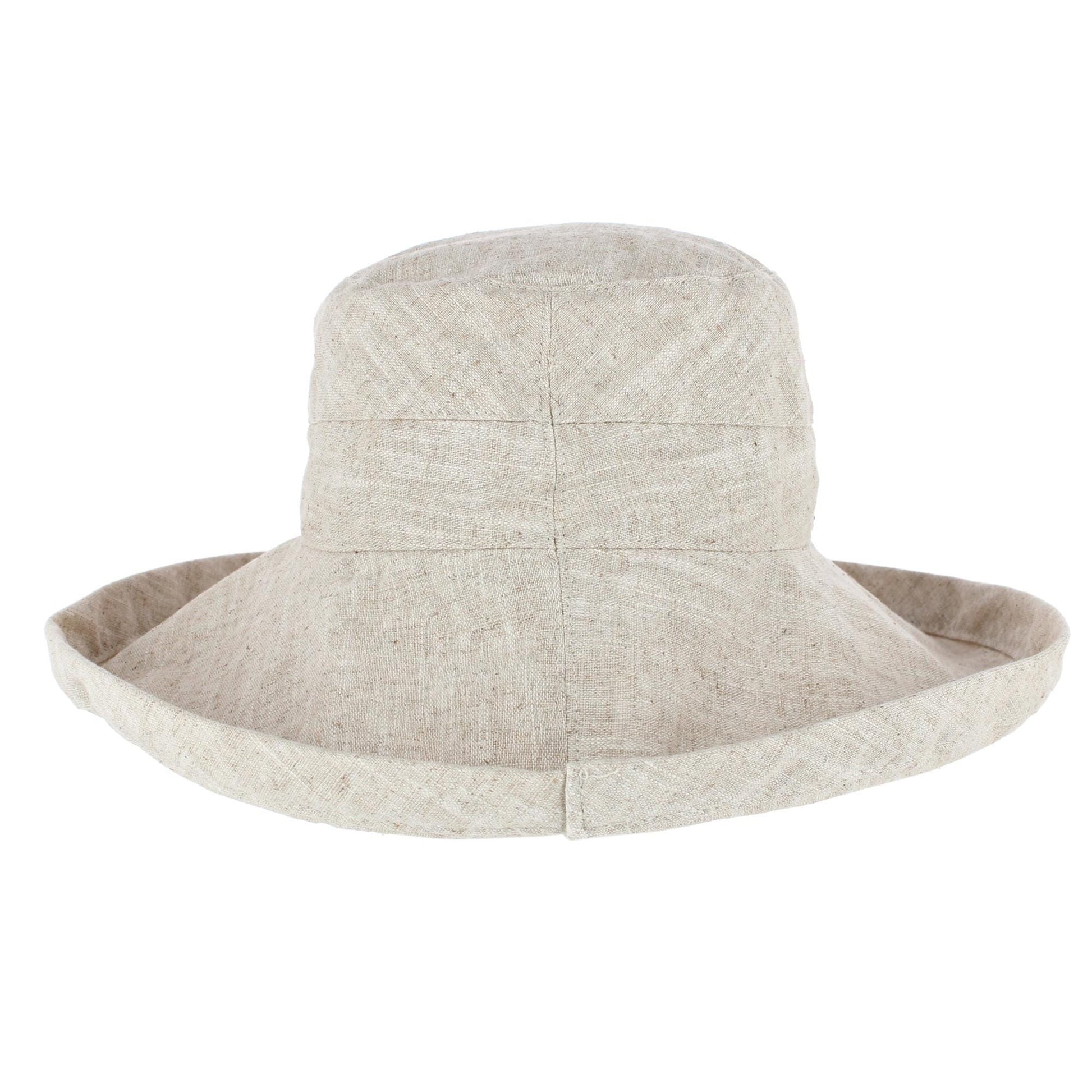 Angela & William Women's Canvas Summer Cloche Bucket Hat - Beige
