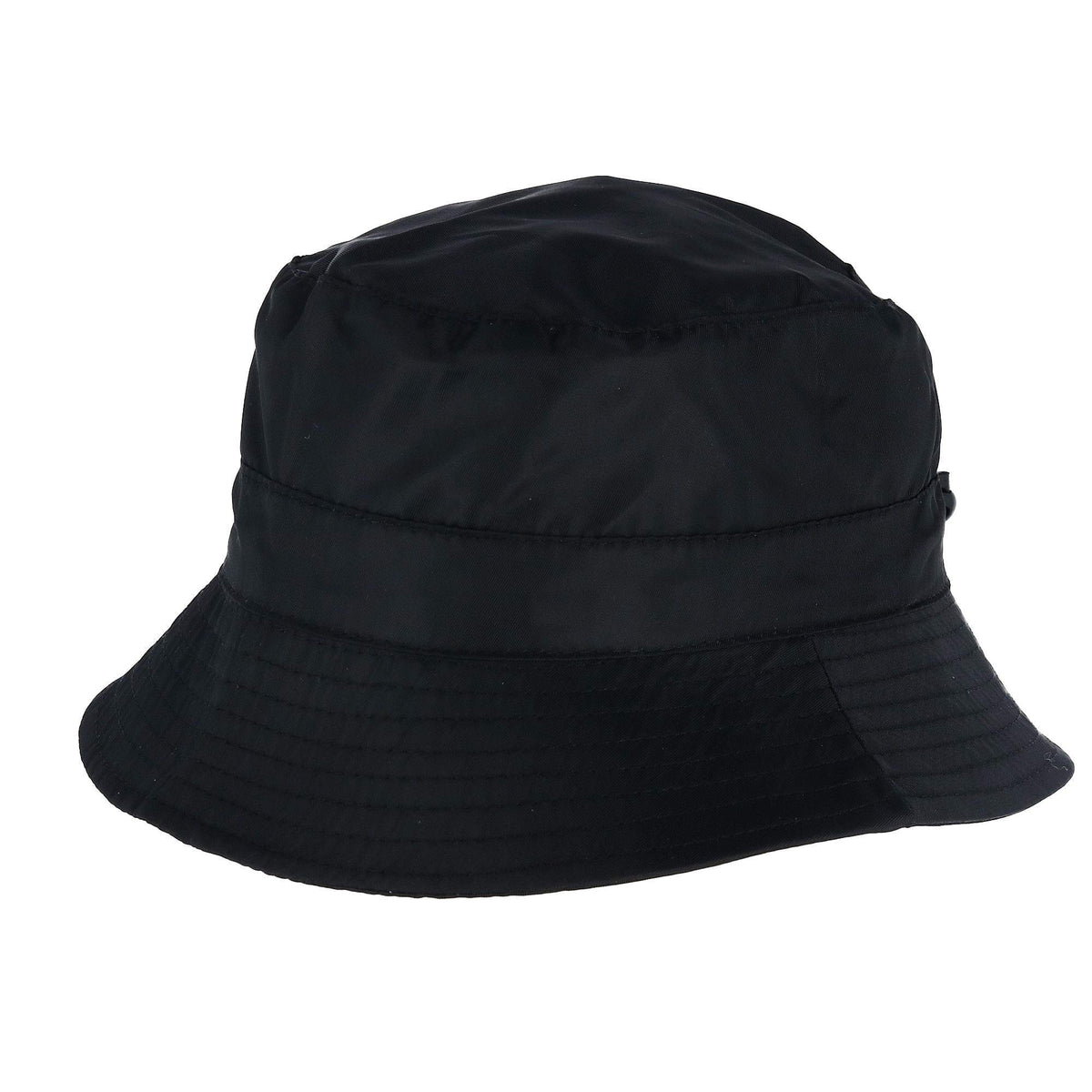 Angela & William Waterproof Packable Rain Hat with Zippered Closure - Black