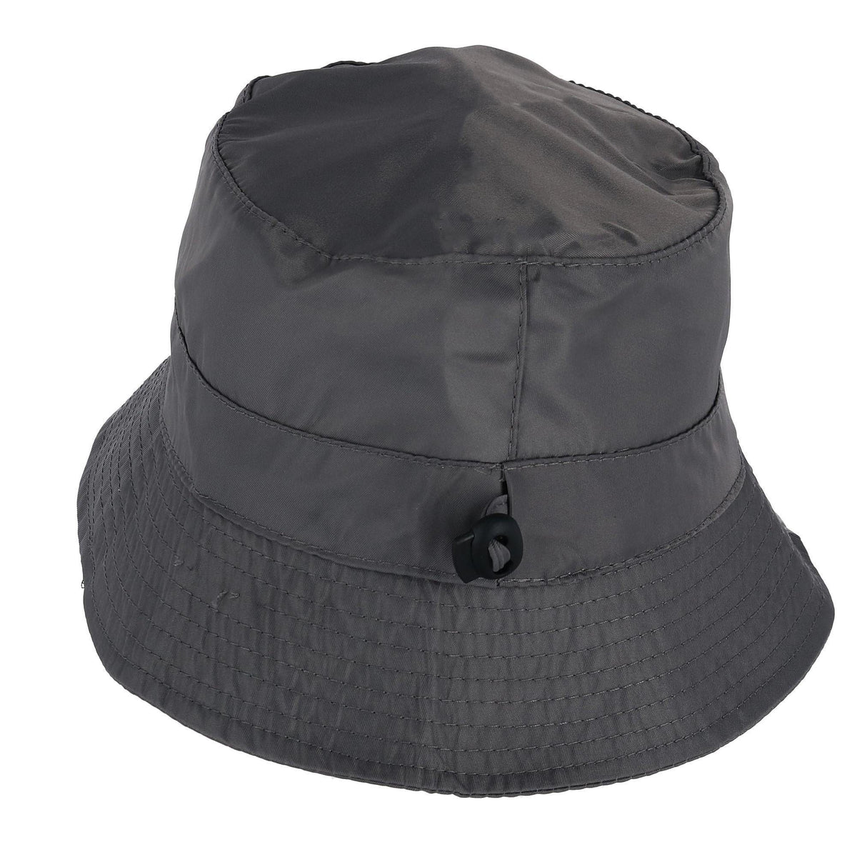 Angela & William Waterproof Packable Rain Hat with Zippered Closure - Grey